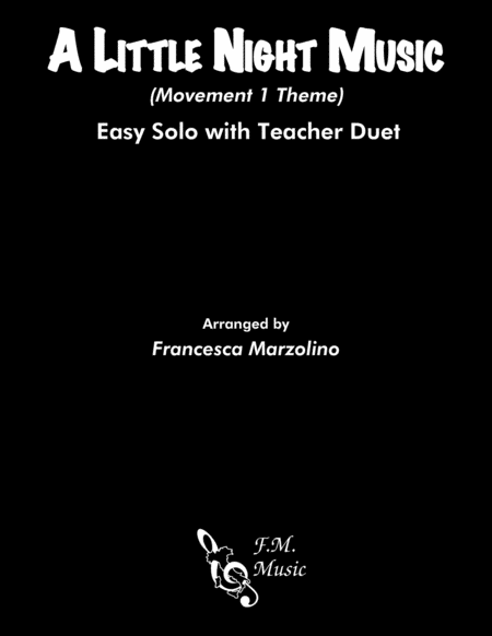 Free Sheet Music A Little Night Music Easy Solo With Duet