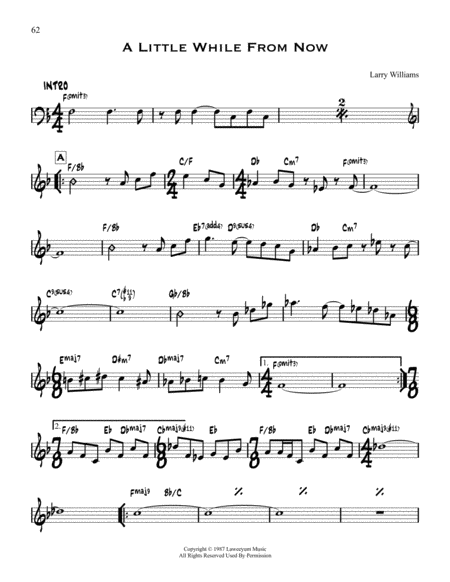 A Little While From Now Sheet Music