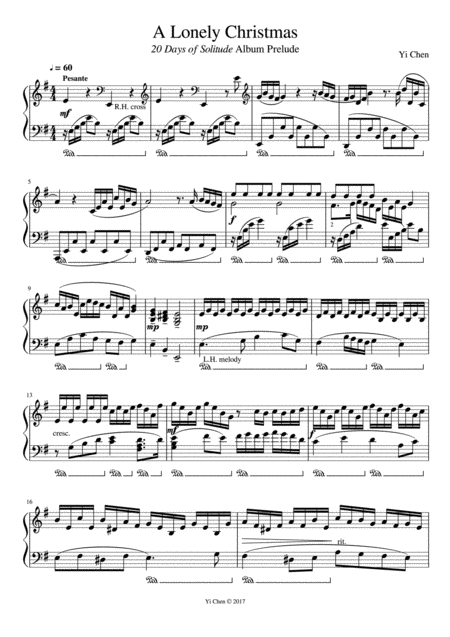 A Lonely Christmas Sheet Music