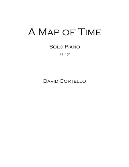 A Map Of Time Sheet Music