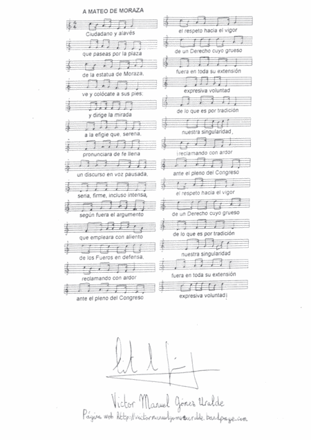 Free Sheet Music A Mateo De Moraza