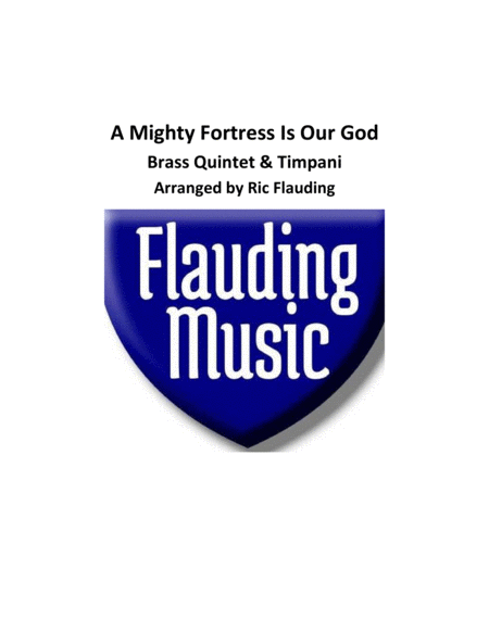 A Mighty Fortress Is Our God Brass Quint Timp Sheet Music