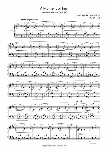 A Moment Of Fear Sheet Music