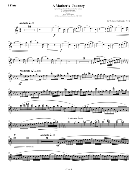 Free Sheet Music A Mothers Journey Orchestral Parts One Set