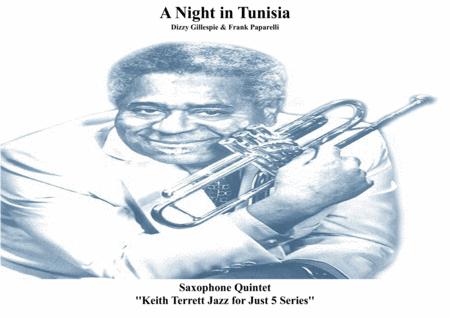 Free Sheet Music A Night In Tunisia For Saxophone Quintet A At B