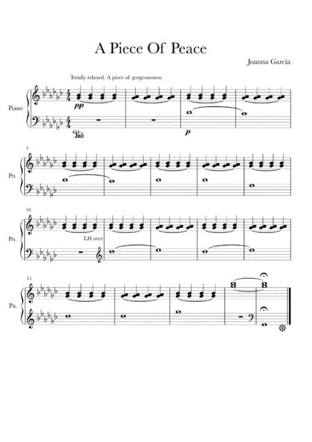 A Piece Of Peace Sheet Music