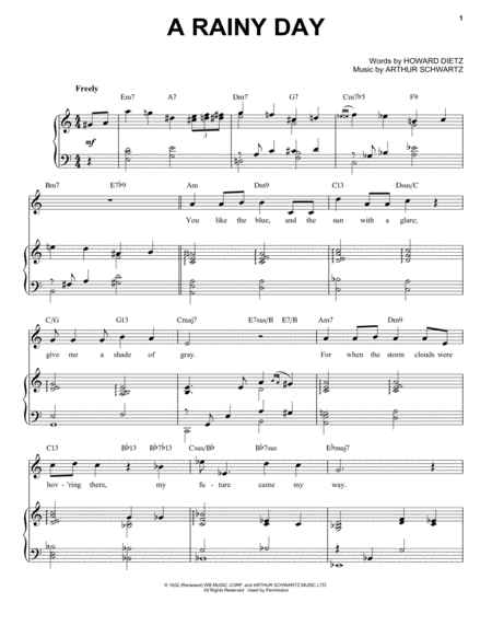 A Rainy Day Sheet Music