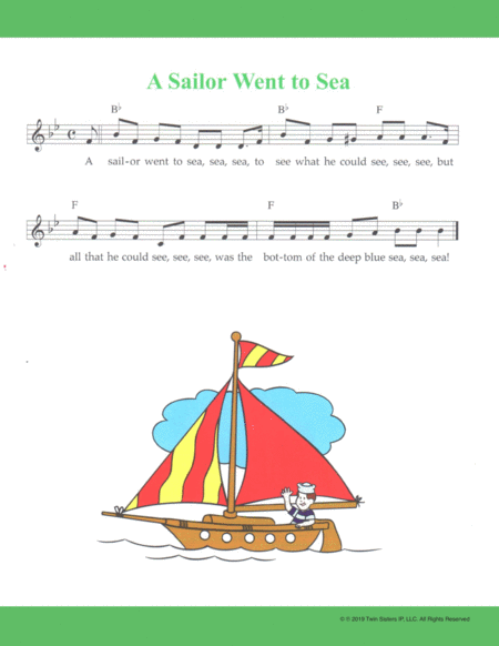 Free Sheet Music A Sailor Went To Sea