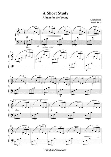 A Short Study Album Of The Young Op 68 No 14 Icanpiano Style Sheet Music