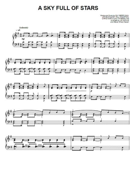 Free Sheet Music A Sky Full Of Star Coldplay Sheet Music Advanced Piano