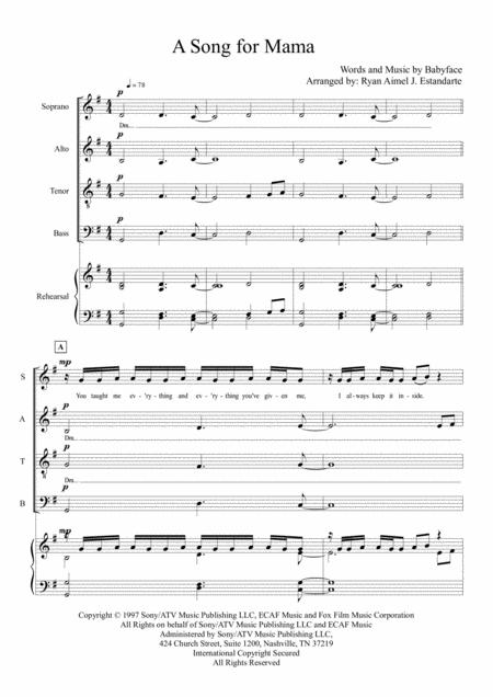 A Song For Mama Sheet Music