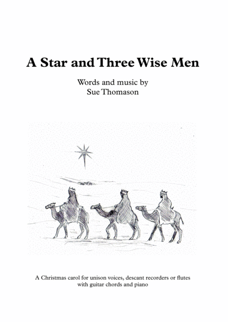 Free Sheet Music A Star And Three Wise Men