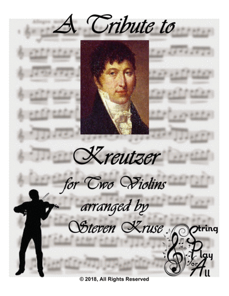 A Tribute To Kreutzer For Two Violins Sheet Music