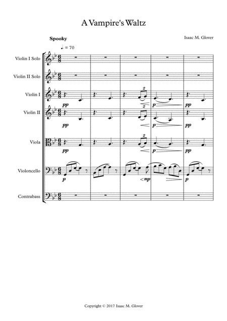 A Vampires Waltz Sheet Music