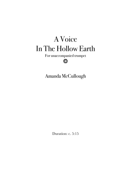 Free Sheet Music A Voice In The Hollow Earth