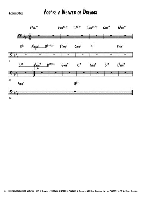 A Weaver Of Dreams Acoustic Bass Sheet Music