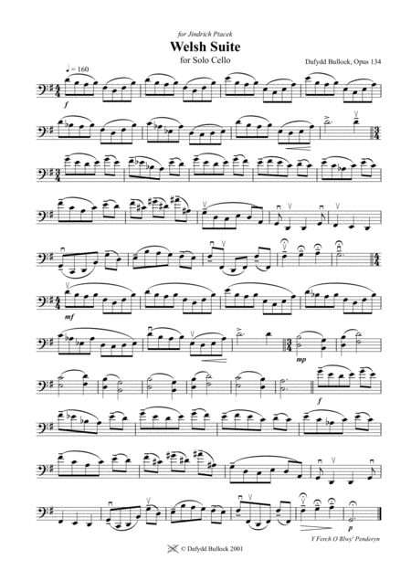 A Welsh Suite For Solo Cello Sheet Music