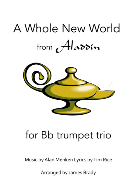 A Whole New World From Aladdin For Trumpet Trio Sheet Music