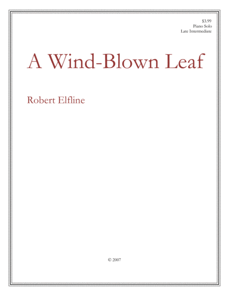 Free Sheet Music A Wind Blown Leaf