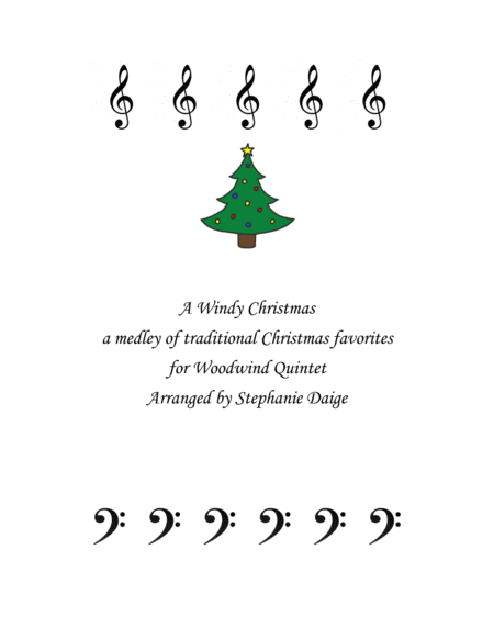 Free Sheet Music A Windy Christmas For Woodwind Quintet