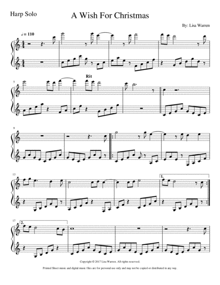 A Wish For Christmas Sheet Music