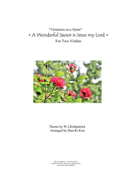 A Wonderful Saviour Is Jesus My Lord For Violin Duet Sheet Music