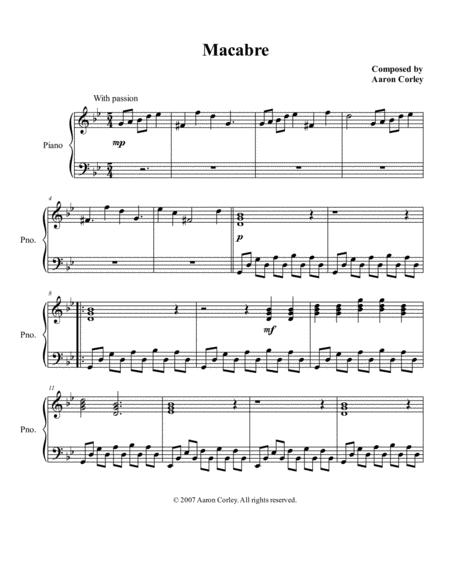 Free Sheet Music Aaron Corley Macabre