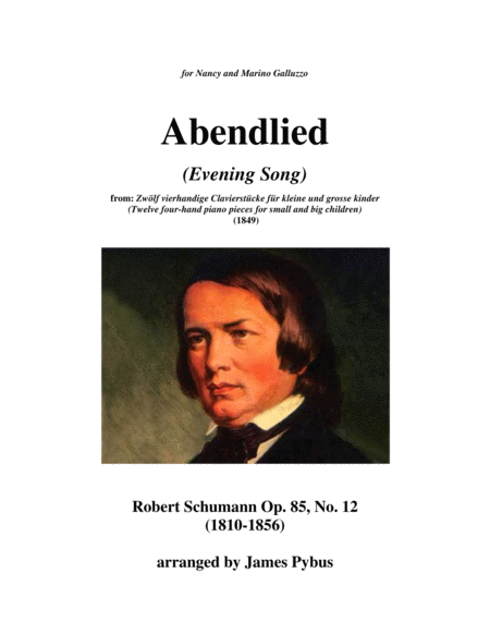 Free Sheet Music Abendlied Evening Song