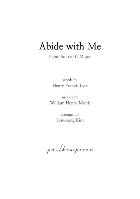 Free Sheet Music Abide With Me Piano Solo In C Major