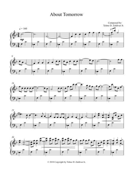 About Tomorrow Sheet Music