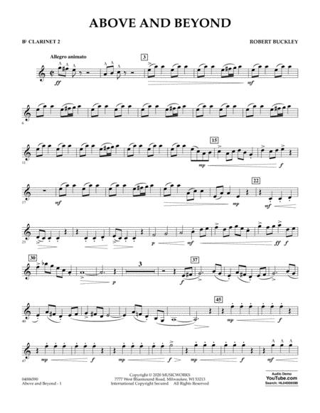 Above And Beyond Bb Clarinet 2 Sheet Music