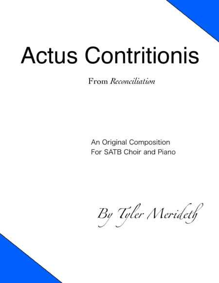 Free Sheet Music Actus Contritionis