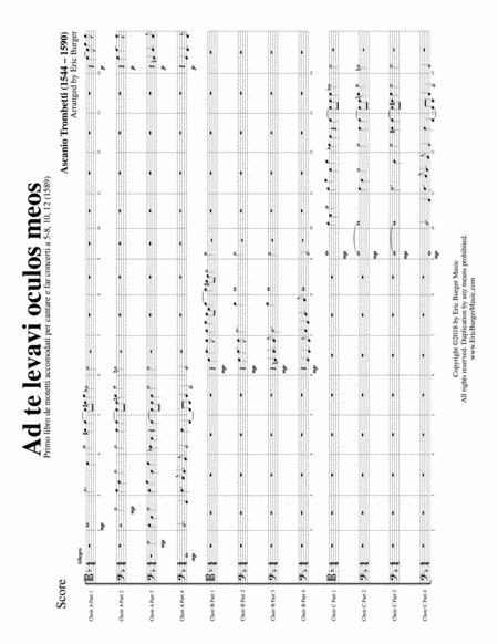Free Sheet Music Ad Te Levavi Oculos Meos For Trombone Or Low Brass Duodectet 12 Part Ensemble