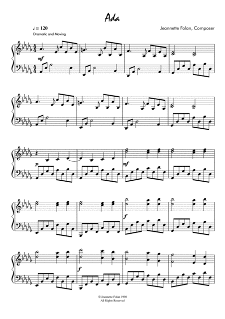 Free Sheet Music Ada