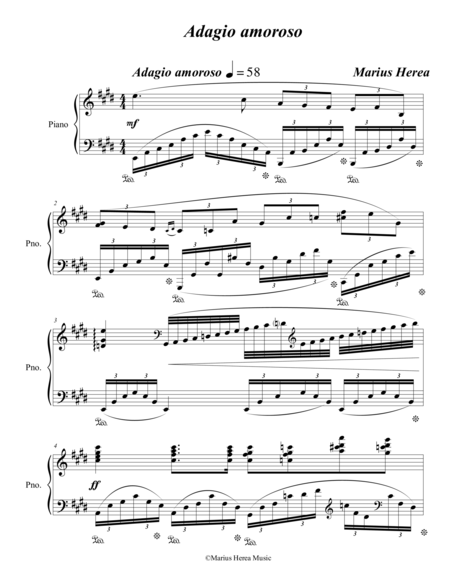 Free Sheet Music Adagio Amoroso