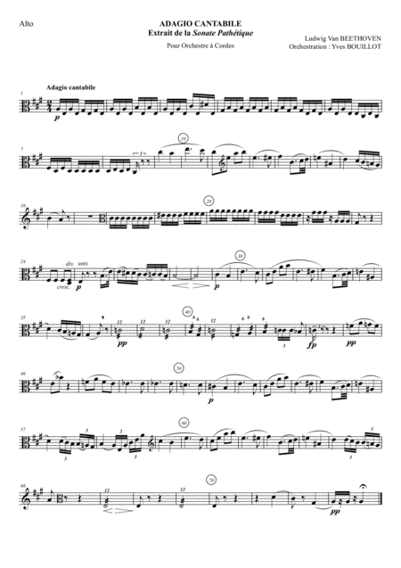 Free Sheet Music Adagio Cantabile For String Orchestra