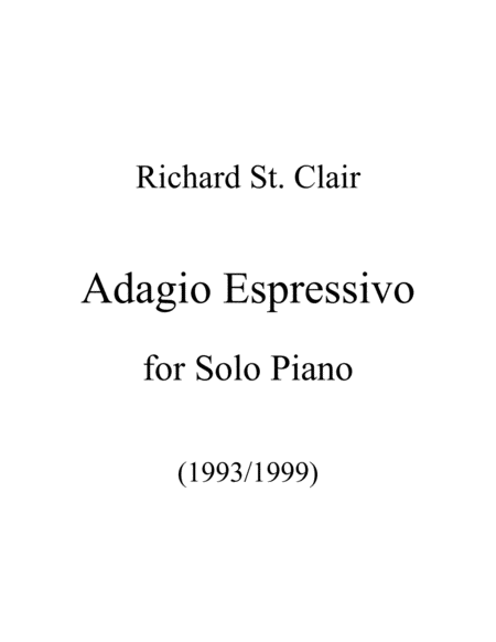 Free Sheet Music Adagio Espressivo For Solo Piano