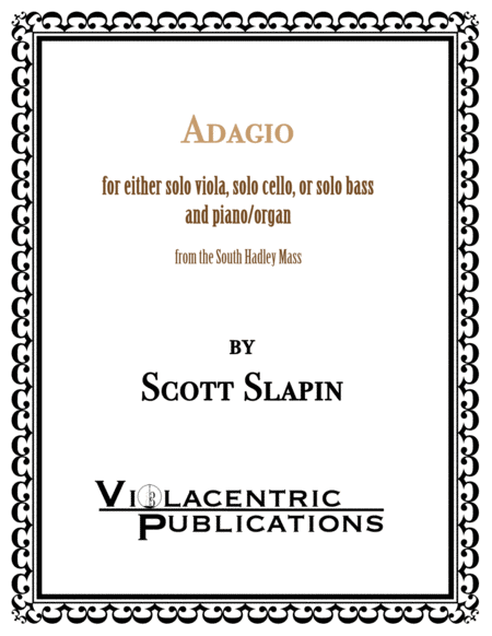 Adagio For Solo Viola And Piano Or Cello Or Bass Sheet Music