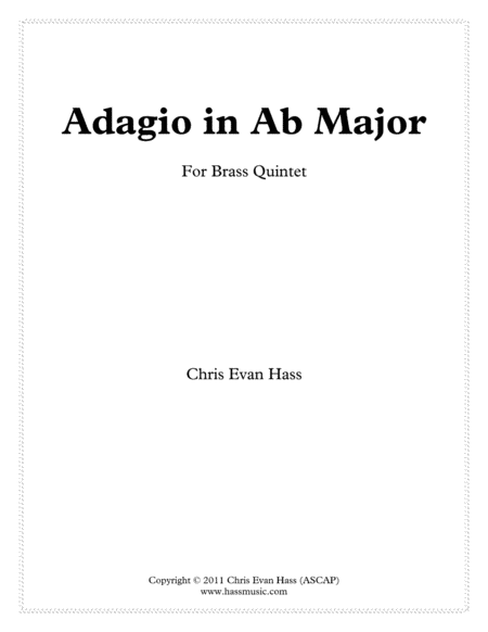 Free Sheet Music Adagio In A Flat Major
