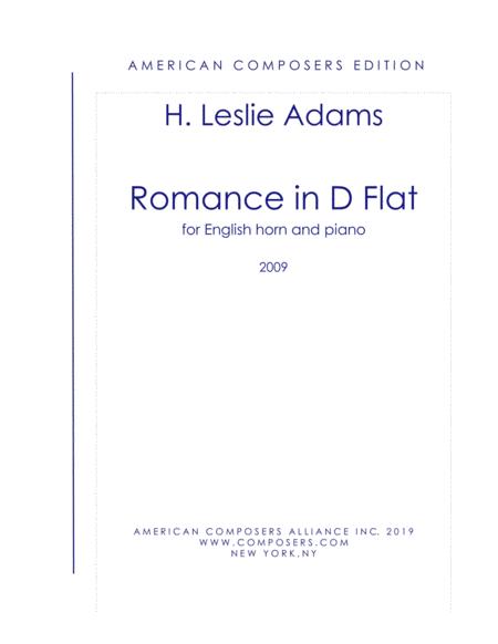 Adams Romance In D Flat Sheet Music