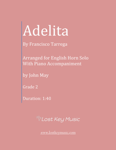 Free Sheet Music Adelita English Horn Solo With Piano Accompaniment