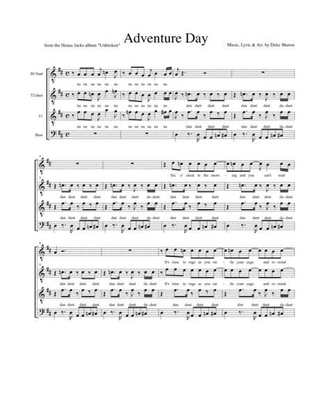 Adventure Day Sheet Music