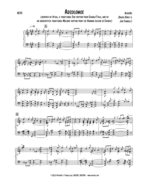 Free Sheet Music Adzolowoe Keys