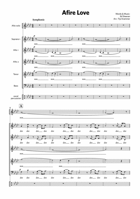 Afire Love Sheet Music