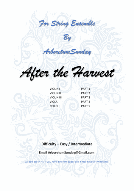 After The Harvest Sheet Music