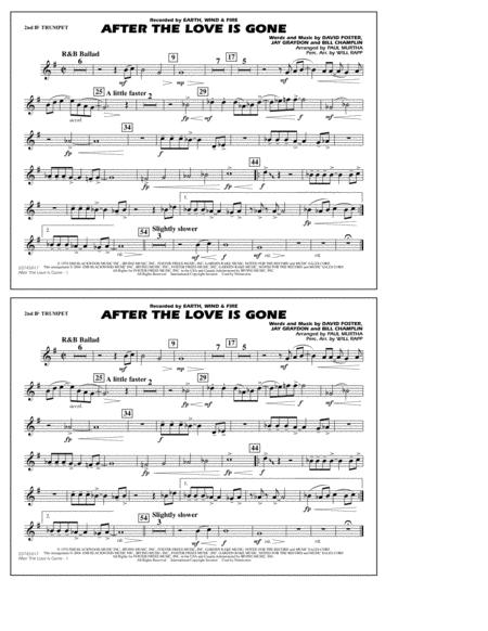 After The Love Has Gone Arr Paul Murtha 2nd Bb Trumpet Sheet Music