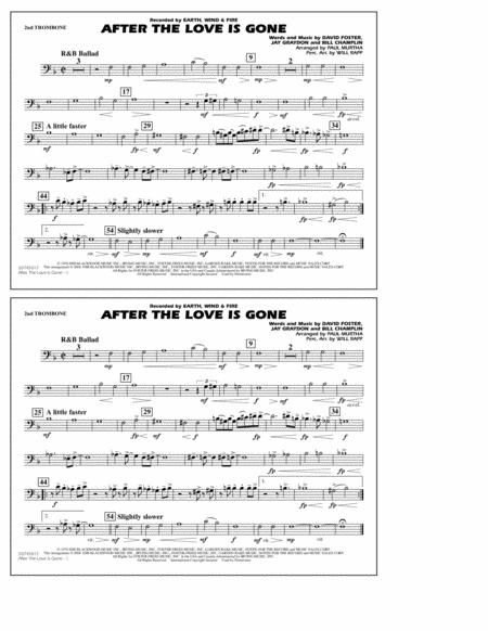 Free Sheet Music After The Love Has Gone Arr Paul Murtha 2nd Trombone
