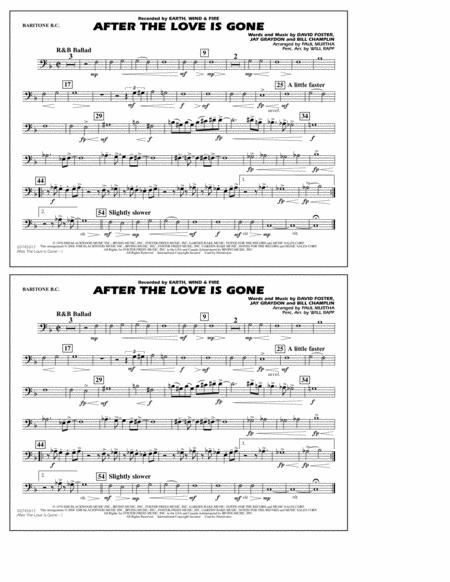 After The Love Has Gone Arr Paul Murtha Baritone B C Sheet Music