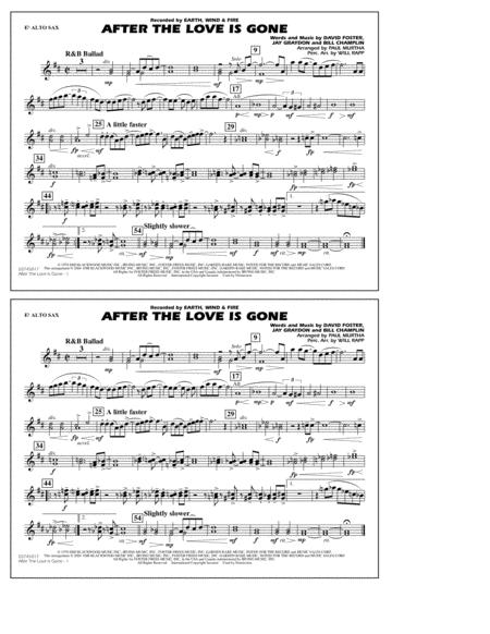 After The Love Has Gone Arr Paul Murtha Eb Alto Sax Sheet Music