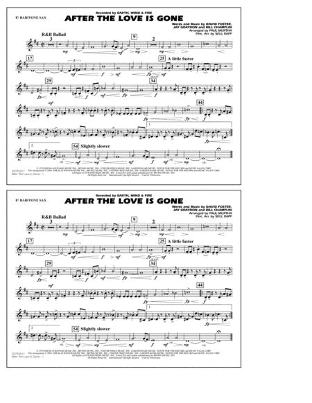 Free Sheet Music After The Love Has Gone Arr Paul Murtha Eb Baritone Sax